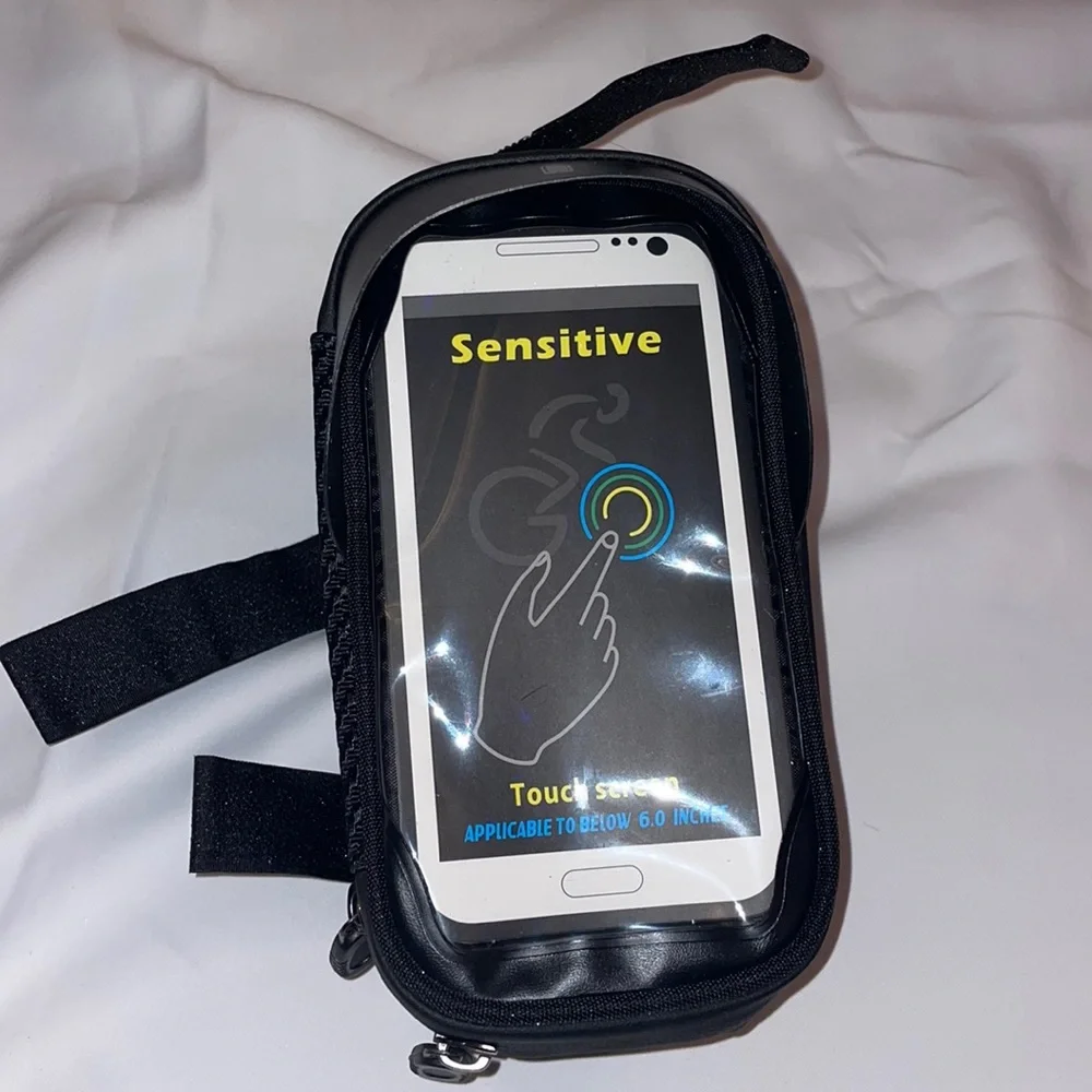Bicycle Mobile Phone Bracket Transparent Touchable Pouch Case
